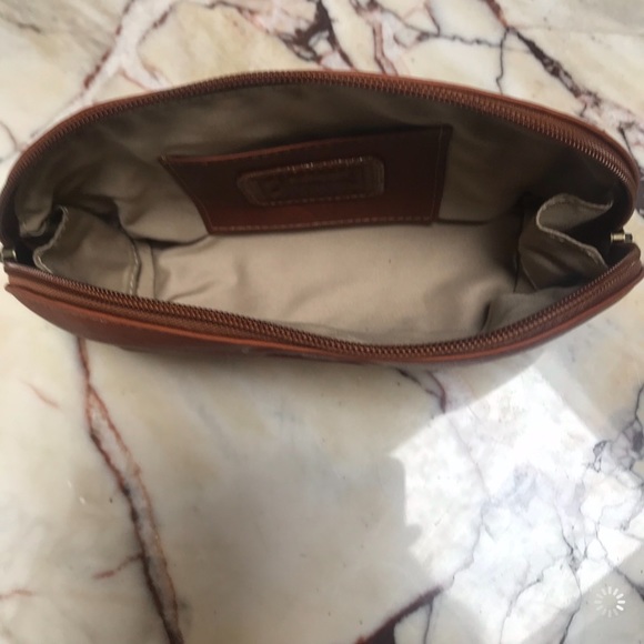 NWT CLAVA LEATHER ZIPPER POUCH W/ DRAWSTRING BAG🎁 - Picture 4 of 8